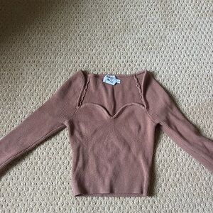 Princess Polly Dusty Rose Knit Top